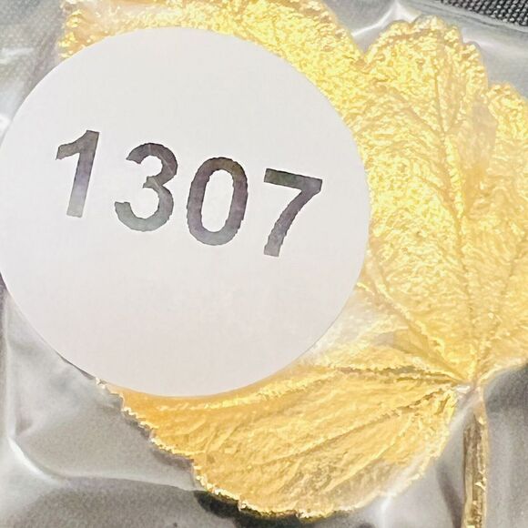 24K Gold Dipped Genuine Leaf Brooch Pendant Nature Jewelry Rocky Mountains  1307 - Picture 9 of 9